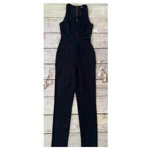 A1 -- NWT black XOXO stretch sleeveless lace up women's jumpsuit XS